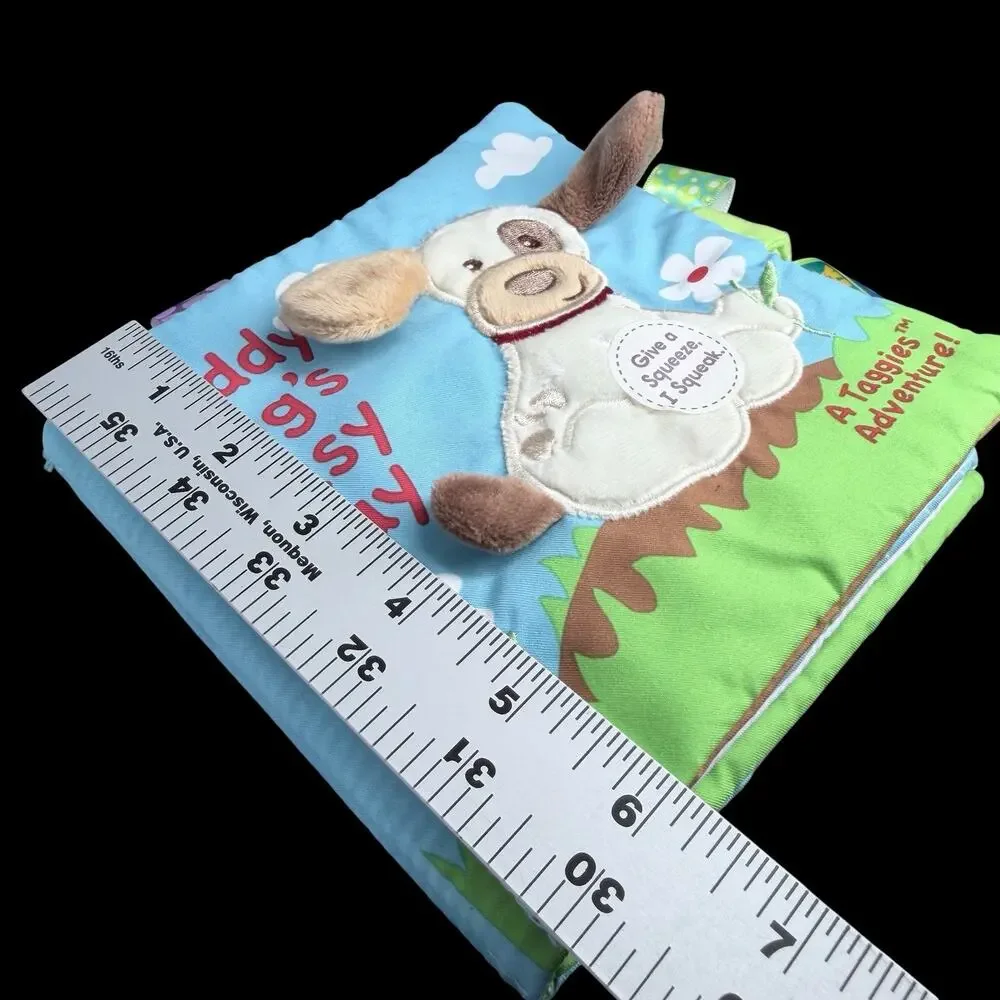 Mary Meyer Taggies Buddy Dogs Busy Day Activity Cloth Book Squeaker Baby Toy